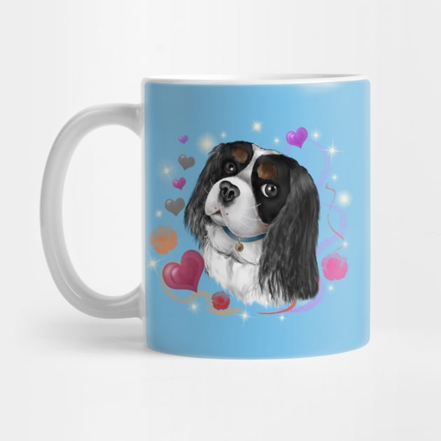 Tri-Colored Cavalier King Charles Spaniel Love Design by Cavalier Gifts